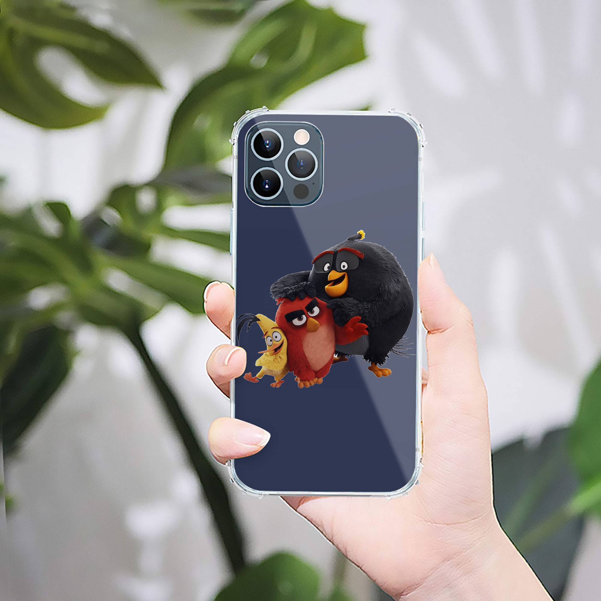 （画像用） Angry Birds アングリーバード 【iPhone 12シリーズ対応】透明スマホケース（クリアソフトケース）